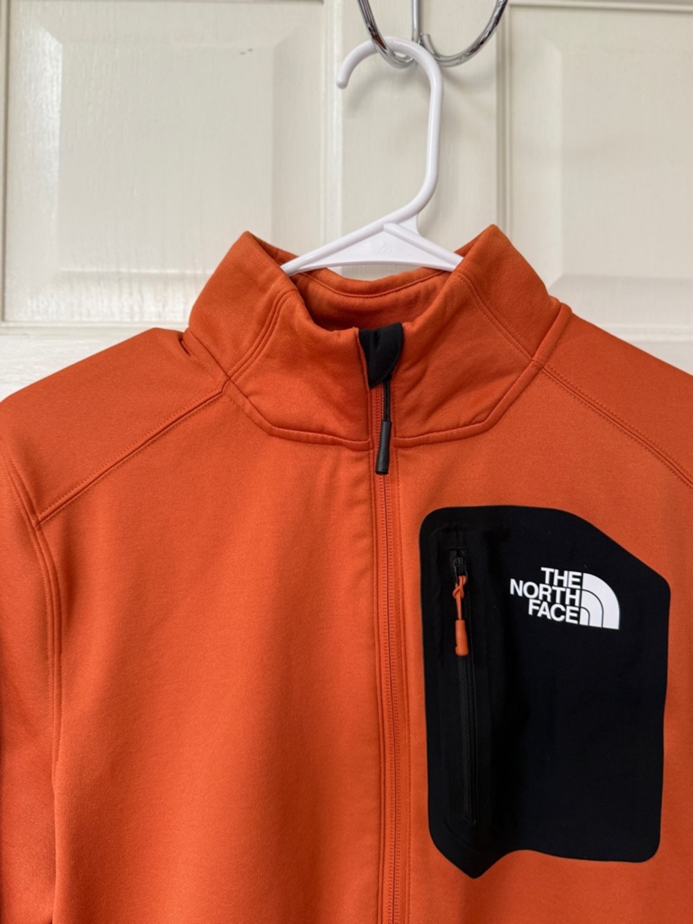 The North Face Mens Small Orange Full Zip Jacket Fleece Outdoor Layer - Picture 11 of 16